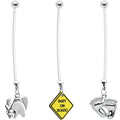 Getting Ready for Baby Pregnancy Belly Ring 3 Pack Set