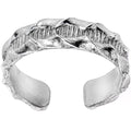 Handcrafted 925 Sterling Silver Rippled Pattern Toe Ring