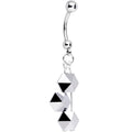 Handmade Geometric Belly Ring Created with Crystals