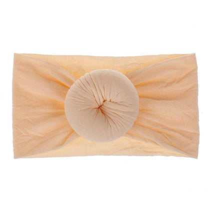 Newborn Infant Kids Girls Nylon Bow Hairband Headband Stretch Turban Knot For Bay Girls