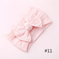 Modern Braid Nylon Bow Knot Solid Wide Nylon Headbands Turban Baby Girls Head Wrap For Girls
