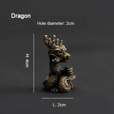 PINNY Metal Chinese Zodiac Incense Holder | Mini 12 Animals Stick Incense Base