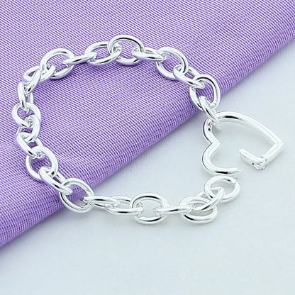 Women Bracelets Silver Heart Buckle Bracelet For Women Romantic Bracelets Silver 925 Jewelry
