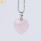 CSJA Natural Stone Heart Necklace | Crystal Healing Pendant for Women
