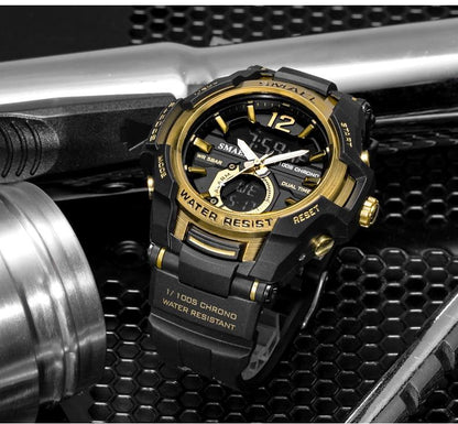 New Modern Luxury Sport Watch For Men Fashion Casual Alarm Clock 50M Waterproof In Military Chrono Dual Display Style Wristwatches Relogio Masculino