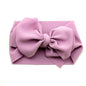Modern Luxury Newborn Large Bow Cotton Rainbow Print Headwrap Baby Girl Fabric Messy Bow Turban Headband