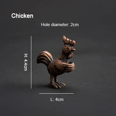 PINNY Metal Chinese Zodiac Incense Holder | Mini 12 Animals Stick Incense Base