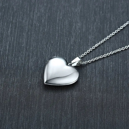 Heart Photo Locket Necklace for Women | Openable Stainless Steel Promise Jewelry