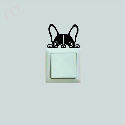 French Bulldog Light Switch Sticker | Vinyl Wall Decal for Switch Plate