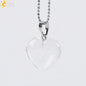 CSJA Natural Stone Heart Necklace | Crystal Healing Pendant for Women