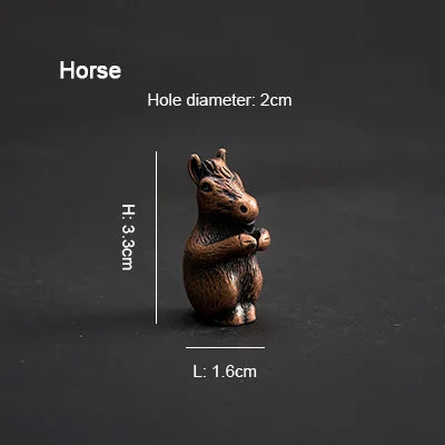 PINNY Metal Chinese Zodiac Incense Holder | Mini 12 Animals Stick Incense Base