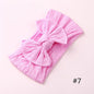 Modern Braid Nylon Bow Knot Solid Wide Nylon Headbands Turban Baby Girls Head Wrap For Girls
