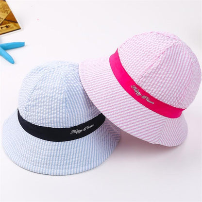 Lovely Baby Hat Soft Cotton Bucket Hat For Baby Boys and Girls Cartoon Bear Star Prints Cap Kids Fishing Hat