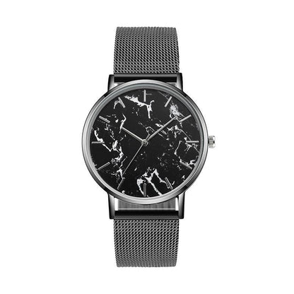 Fashion Rose Gold Mesh Band Creative Marble Female Wrist Watch Luxury Women Quartz Watches Gifts  For Women and Girls