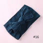 Modern Braid Nylon Bow Knot Solid Wide Nylon Headbands Turban Baby Girls Head Wrap For Girls