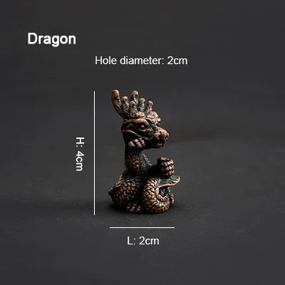 PINNY Metal Chinese Zodiac Incense Holder | Mini 12 Animals Stick Incense Base