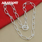 Aravant 925 Silver Simple Chains Necklace For Women Fashion Jewelry Accessories