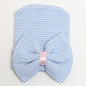 Newborn Baby Girls Striped Headband Headwear Toddler Soft Hat with Bow For Baby Girls