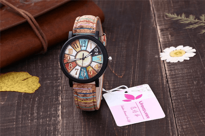 Fashion Casual Vintage Leather Women Quartz Wrist Watch  For Women and Girls