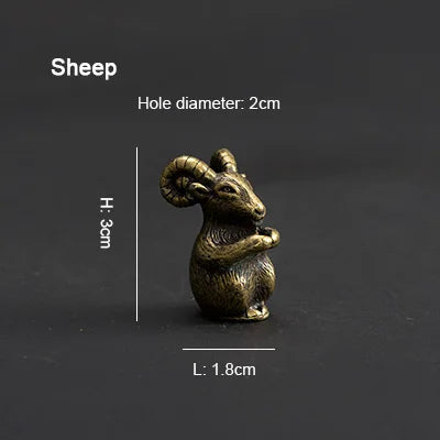 PINNY Metal Chinese Zodiac Incense Holder | Mini 12 Animals Stick Incense Base