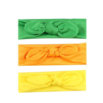 Modern 3Pcs Set Elastic Baby Headband Cute Bow Knot Kids Hair Bands For Newborn Baby Girl
