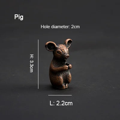 PINNY Metal Chinese Zodiac Incense Holder | Mini 12 Animals Stick Incense Base