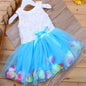 Kids Baby Girls Beautiful Flower Dress Princess Summer Sleeveless Mini Tutu Dress For Modern Baby Girls