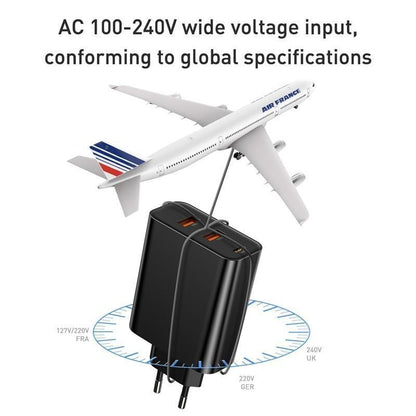 3 Ports USB Fast Charger 60W Support Quick Charge  Type-C PD Charger QC 4.0 3.0 Phone Charger