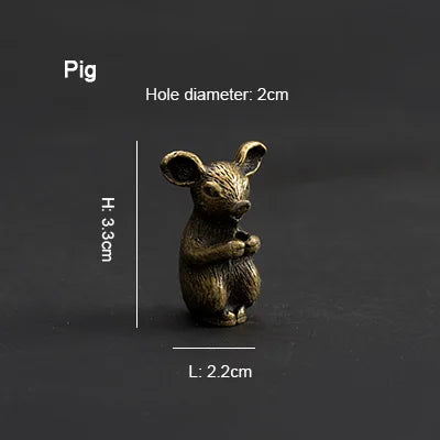 PINNY Metal Chinese Zodiac Incense Holder | Mini 12 Animals Stick Incense Base