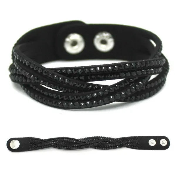 TYO New Fashion Charm Ladies Color Woven Leather Bracelet Charm Bracelet Hot Wholesale Wholesale 14 Colors To Choose From!