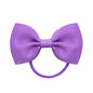 Luxury Handamde Small Baby Elastic Rubber band Head rope Mini Solid Ribbon Bow Tie For Girls Hair Accessories