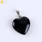 CSJA Natural Stone Heart Necklace | Crystal Healing Pendant for Women