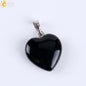Natural Stone Heart Pendant Necklace | Crystal Healing Jewelry for Women