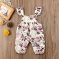 Newborn Toddler Baby Girls Flower Strap Ruffles Romper Jumpsuit Outfit For Girls In Modern New Design