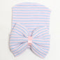Newborn Baby Girls Striped Headband Headwear Toddler Soft Hat with Bow For Baby Girls