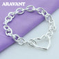 Women Bracelets Silver Heart Buckle Bracelet For Women Romantic Bracelets Silver 925 Jewelry
