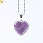 CSJA Natural Stone Heart Necklace | Crystal Healing Pendant for Women
