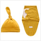 Baby Swaddle Blanket With Cap For Newborn Wrap Cotton Swaddling Bag Baby Envelope Sleep sack  Blanket .