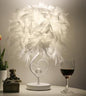 STEVVEX Reading Room Luxury Interesting Decor Heart Shape Feather Crystal Lamp Table Lamp for bedroom Light art decor home planetarium