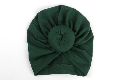 Newborn Toddler Baby Girl Turban Cotton Beanie Hat Warm Soft Cap Solid Knot Soft Wrap In Modern Style