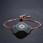 NEWBUY 2026 Trendy Turkish Gold Color Evil Eye Bracelet Adjustable AAA CZ Pave Setting Female Luckry Party Jewelry Gift