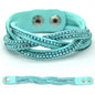 TYO New Fashion Charm Ladies Color Woven Leather Bracelet Charm Bracelet Hot Wholesale Wholesale 14 Colors To Choose From!