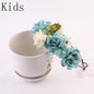 Modern Flower Headband Newborn  Matching Flower Crown for Mother Kids  Hair Band Accessories