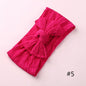 Modern Braid Nylon Bow Knot Solid Wide Nylon Headbands Turban Baby Girls Head Wrap For Girls