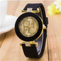 STEVVEX simple leather Casual Quartz Watch Women Crystal Silicone Watches Wrist Watch  For Women and Girls Coffee