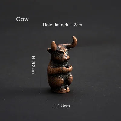 PINNY Metal Chinese Zodiac Incense Holder | Mini 12 Animals Stick Incense Base