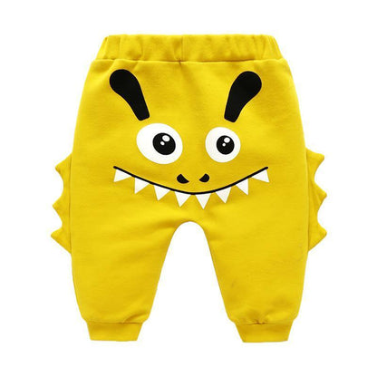Modern Baby Boys Girls Cartoon Pants Spring High Waist Guard Belly Trousers Print Bottoms In Interesting Style For Girls And Boys