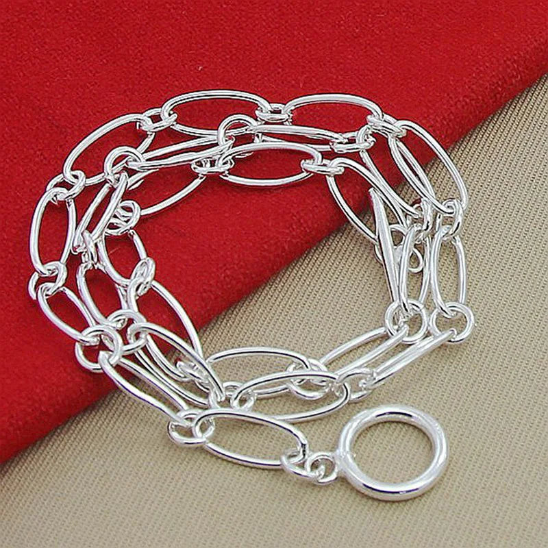 Aravant 925 Silver Simple Chains Necklace For Women Fashion Jewelry Accessories