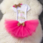 Modern Birthday Outfit Ensemble One Year Little Girl Dress Clothing Baby Child Summer Clothes With Unicorn Dress Design For Girls