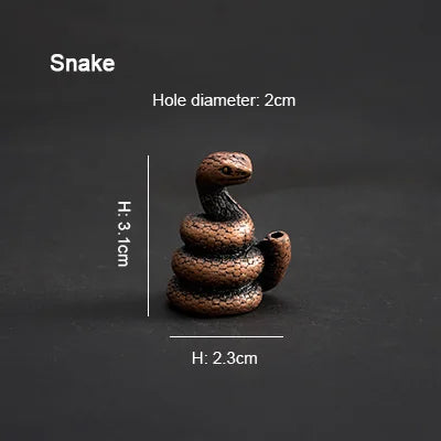 PINNY Metal Chinese Zodiac Incense Holder | Mini 12 Animals Stick Incense Base